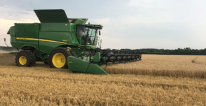 Harvest scene to illustrate 2021 soft red winter wheat crop story