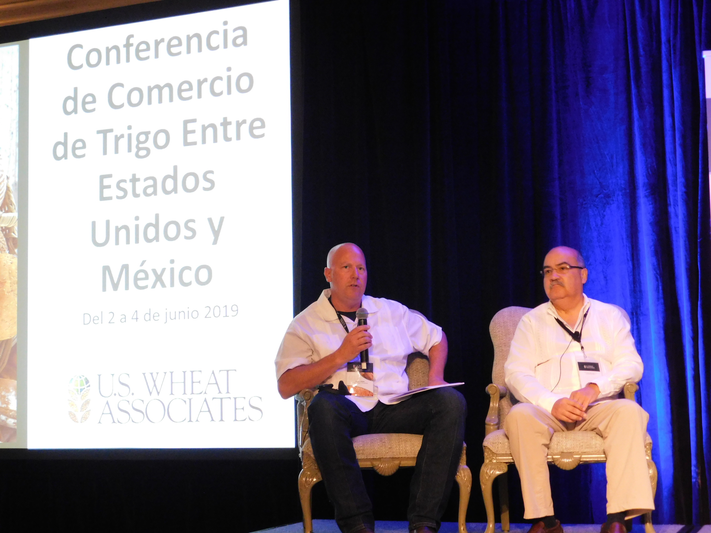 Panel discussion speakers: Justin Gilpin, CEO, Kansas Wheat; and Luis Olivera, Executive Vice President Sales, Ferromex, Mexico City.