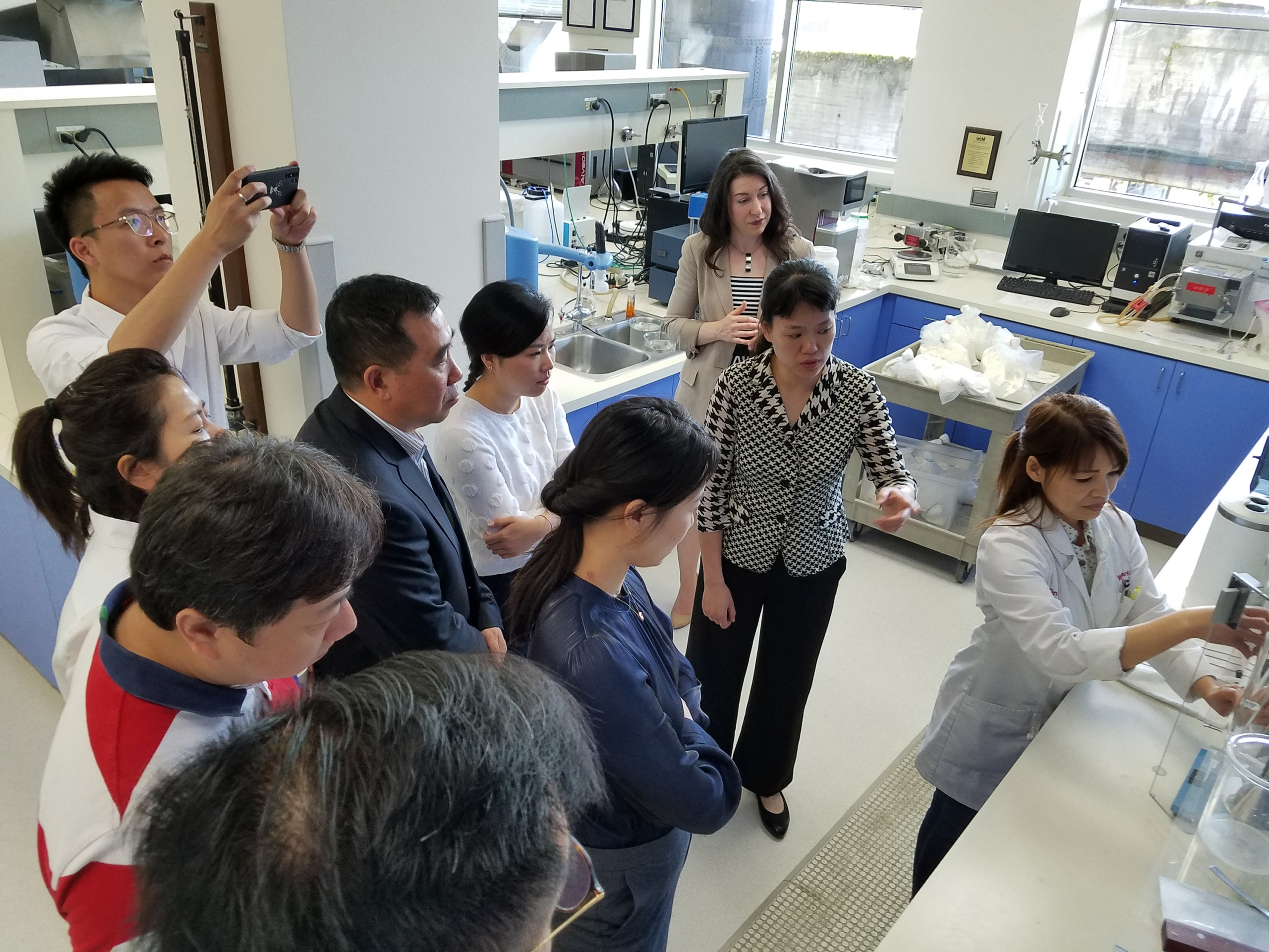 Chinese wheat buyers and flour milling managers visited the Wheat Marketing Center in Portland, Ore., in May 2019.