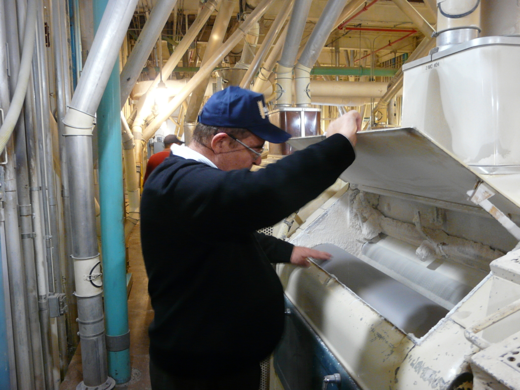 Photo from a flour mill showing technical service that support U.S. wheat as the world's most reliable choice.