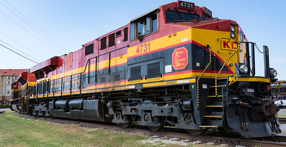 Kansas City Southern Mexico train engine.