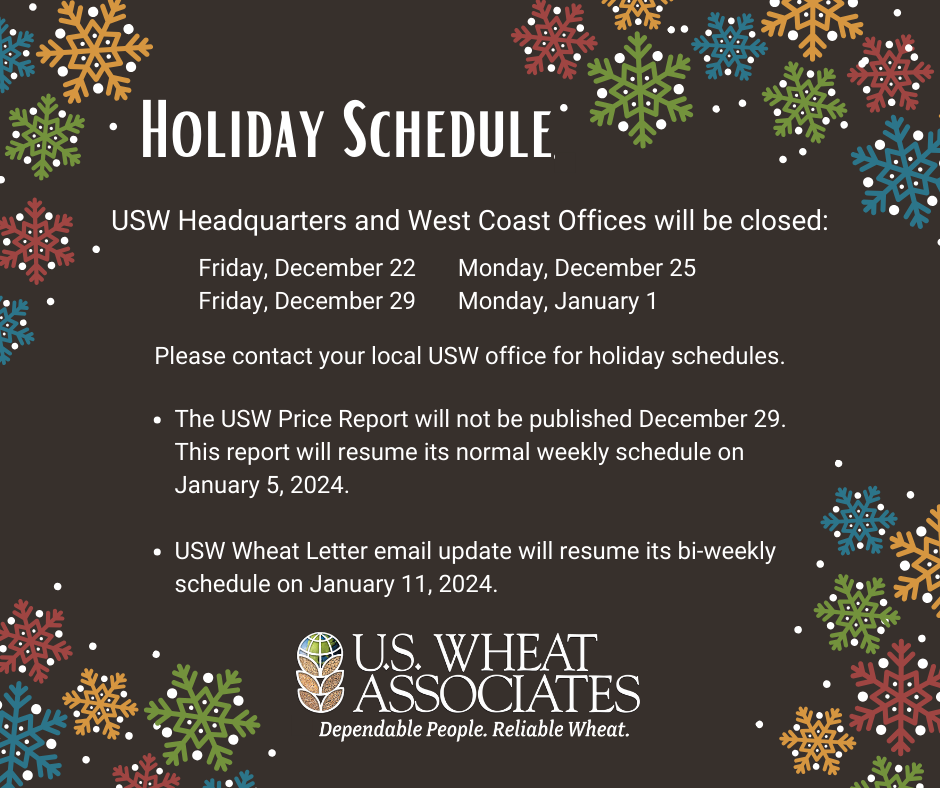 2023-24 USW Holiday Schedule