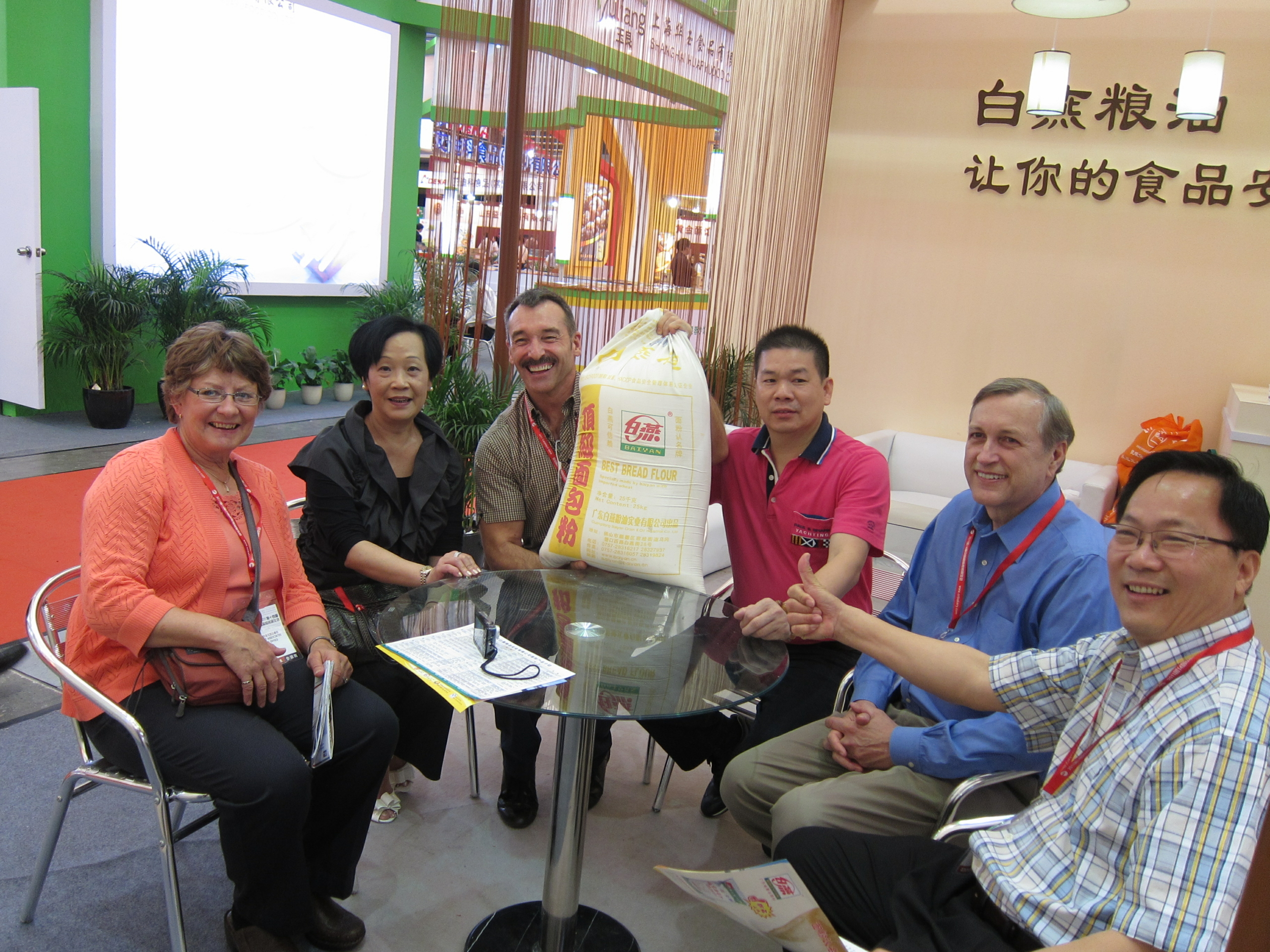 Matt Weimar with colleagues at a China food trade show.