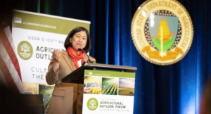 U.S. Trade Representative Katherine Tai speaks at USDA's 2024 Ag Outlook Forum.