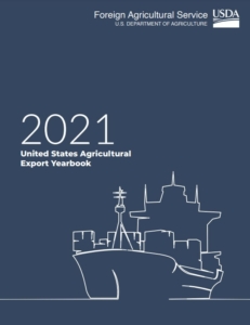 Cover of USDA FAS Export Market Development yearbook for 2021.