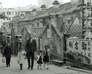 Photos shows Fred Schneiter and children in Hong Kong in the early 1960s