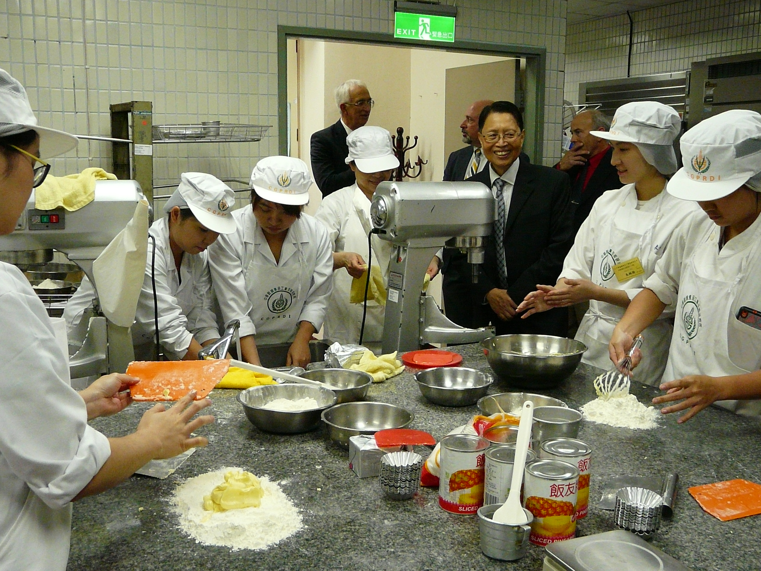 Ron Lu at CGPRDI with bakery students
