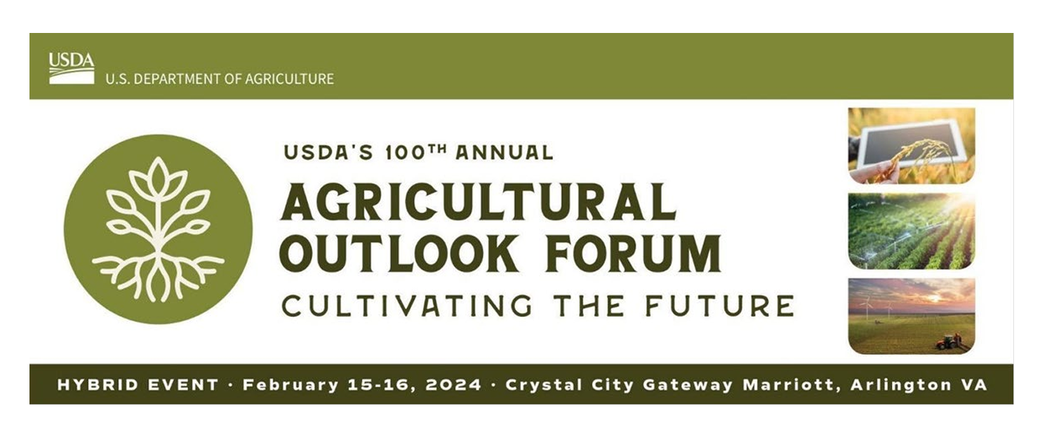 Masthead for the 2024 USDA Outlook Forum.