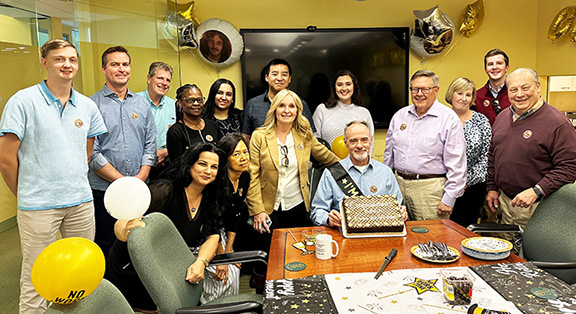 USW staff in its Arlington office celebrated the pending retirement of Vice President of Finance Kevin McGarry. McGarry, who will retire Nov. 1, has spent 40 years with the organization.